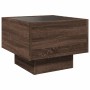 Mesa auxiliar con LED madera ingeniería marrón roble 40x40x30cm en Mesas de centro | Comprar online en Foro24