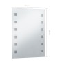Espejo de pared de baño con LED 60x80 cm