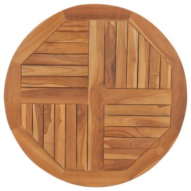 Superficie de mesa redonda madera maciza de teca 2,5 cm 80 cm