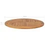Round table surface solid teak wood 2.5 cm 80 cm by vidaXL, Table tops - Ref: Foro24-48986, Price: 95,01 €, Discount: %