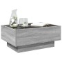 Mesa de centro y LED madera ingeniería gris Sonoma 70x50x30 cm en Mesas de centro | Comprar online en Foro24