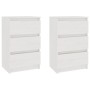 Nachttische 2 Stk. massives Zirbenholz weiß 40x29,5x64 cm von vidaXL, Nachttische - Ref: Foro24-808086, Preis: 102,69 €, Raba...