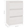 Nachttische 2 Stk. massives Zirbenholz weiß 40x29,5x64 cm von vidaXL, Nachttische - Ref: Foro24-808086, Preis: 102,69 €, Raba...