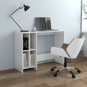 Glossy white plywood notebook desk 102.5x35x75 cm by vidaXL, Desks - Ref: Foro24-808347, Price: 59,85 €, Discount: %