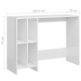 Escritorio notebook contrachapado blanco brillo 102,5x35x75 cm de vidaXL, Escritorios - Ref: Foro24-808347, Precio: 60,72 €, ...