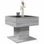 Mesa de centro y LED madera ingeniería gris Sonoma 50x50x45 cm en Mesas de centro | Comprar online en Foro24