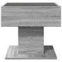 Mesa de centro y LED madera ingeniería gris Sonoma 50x50x45 cm en Mesas de centro | Comprar online en Foro24