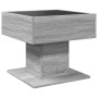 Mesa de centro y LED madera ingeniería gris Sonoma 50x50x45 cm en Mesas de centro | Comprar online en Foro24
