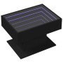 Mesa de centro con LED madera de ingeniería negro 70x50x45 cm en Mesas de centro | Comprar online en Foro24