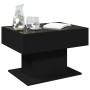 Mesa de centro con LED madera de ingeniería negro 70x50x45 cm en Mesas de centro | Comprar online en Foro24
