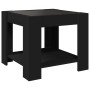 Mesa de centro con LED madera de ingeniería negro 53x53x45 cm en Mesas de centro | Comprar online en Foro24