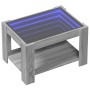 Mesa de centro y LED madera ingeniería gris Sonoma 73x53x45 cm en Mesas de centro | Comprar online en Foro24
