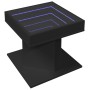 Mesa de centro con luz LED madera ingeniería negra 50x50x45 cm en Mesas de centro | Comprar online en Foro24