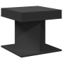Mesa de centro con luz LED madera ingeniería negra 50x50x45 cm en Mesas de centro | Comprar online en Foro24