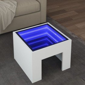 Mesa de centro con LED Infinity blanca 40x40x30 cm en Mesas de centro | Comprar online en Foro24