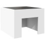 Mesa de centro con LED Infinity blanca 40x40x30 cm