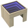 Mesa de centro con Infinity LED roble Sonoma 40x40x30 cm