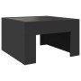 Mesa de centro con Infinity LED negro 50x50x30 cm