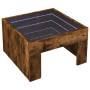 Mesa de centro con Infinity LED roble ahumado 50x50x30 cm en Mesas de centro | Comprar online en Foro24