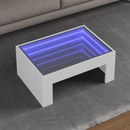 Mesa de centro con Infinity LED blanco 70x50x30 cm en Mesas de centro | Comprar online en Foro24