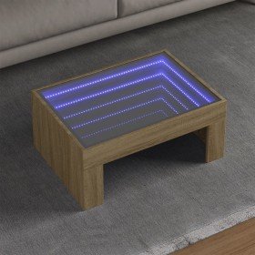 Mesa de centro con Infinity LED roble Sonoma 70x50x30 cm en Mesas de centro | Comprar online en Foro24