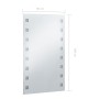 Espejo de pared de baño con LED 60x100 cm