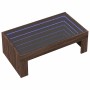 Mesa de centro con Infinity LED marrón roble 90x50x30 cm