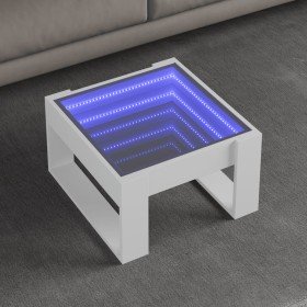 Mesa de centro con Infinity LED blanco 50x53x30 cm en Mesas de centro | Comprar online en Foro24