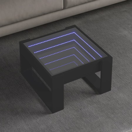 Mesa de centro con Infinity LED negro 50x53x30 cm en Mesas de centro | Comprar online en Foro24