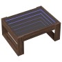 Mesa de centro con Infinity LED marrón roble 70x53x30 cm en Mesas de centro | Comprar online en Foro24