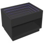 Mesa de centro con Infinity LED negro 70x50x50 cm en Mesas de centro | Comprar online en Foro24