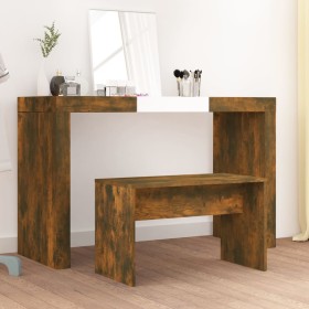 Smoked oak plywood dressing stool 70x35x45 cm by vidaXL, vanity benches - Ref: Foro24-820523, Price: 27,43 €, Discount: %