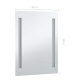 Espejo de pared de baño con LED 60x80 cm
