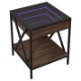 Mesa de centro con Infinity LED marrón roble 40x40x49 cm en Mesas de centro | Comprar online en Foro24