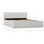 Cama canapé hidráulica cuero sintético blanco 140x200 cm de vidaXL, Camas y somieres - Ref: Foro24-285519, Precio: 359,09 €, ...