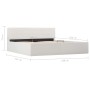 Hydraulic canapé bed white synthetic leather 160x200 cm by vidaXL, Beds and slatted bases - Ref: Foro24-285520, Price: 310,82...