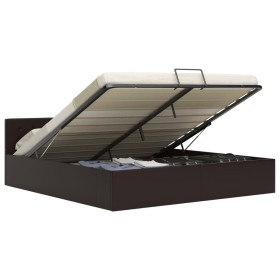 Cama canapé hidráulica cuero sintético gris 180x200cm de vidaXL, Camas y somieres - Ref: Foro24-285527, Precio: 346,91 €, Des...