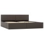Cama canapé hidráulica cuero sintético gris 180x200cm de vidaXL, Camas y somieres - Ref: Foro24-285527, Precio: 346,75 €