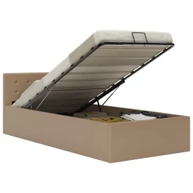 Cama canapé hidráulica cuero sintético capuchino 90x200 cm de vidaXL, Camas y somieres - Ref: Foro24-285528, Precio: 276,91 €...