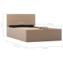 Cama canapé hidráulica cuero sintético capuchino 90x200 cm de vidaXL, Camas y somieres - Ref: Foro24-285528, Precio: 285,49 €...