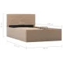 Hydraulic trundle bed synthetic leather cappuccino 90x200 cm by vidaXL, Beds and slatted bases - Ref: Foro24-285528, Price: 2...