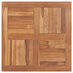 Superficie de mesa cuadrada madera maciza de teca 80x80x2,5 cm