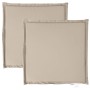 Cojines de asiento de jardín cuadrados 2 uds taupe 45x45x2 cm
