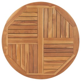 Superficie de mesa redonda madera maciza de teca 2,5 cm 90 cm