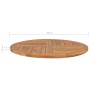 Round table top solid teak wood 2.5 cm 90 cm by vidaXL, Table tops - Ref: Foro24-48987, Price: 123,92 €, Discount: %