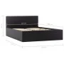 Cama canapé hidráulica cuero sintético negro 120x200 cm de vidaXL, Camas y somieres - Ref: Foro24-285512, Precio: 363,91 €, D...