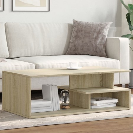 Mesa de centro madera de ingeniería roble Sonoma 102x55x35 cm en Mesas de centro | Comprar online en Foro24
