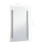 Espejo de pared de baño con LED 60x100 cm