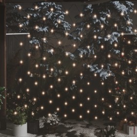 Red de luces Navidad LED blanco cálido 4x4m interior/exterior
