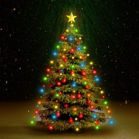 Red de luces de árbol de Navidad 180 LEDs de colores 180 cm